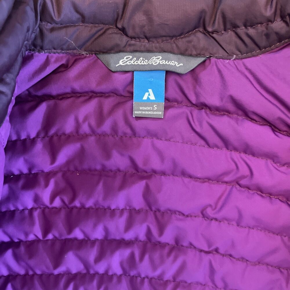 Eddie Bauer First Ascent Womens Size Small Down 800 Stormdown Purple Puffer Vest - Picture 6 of 9
